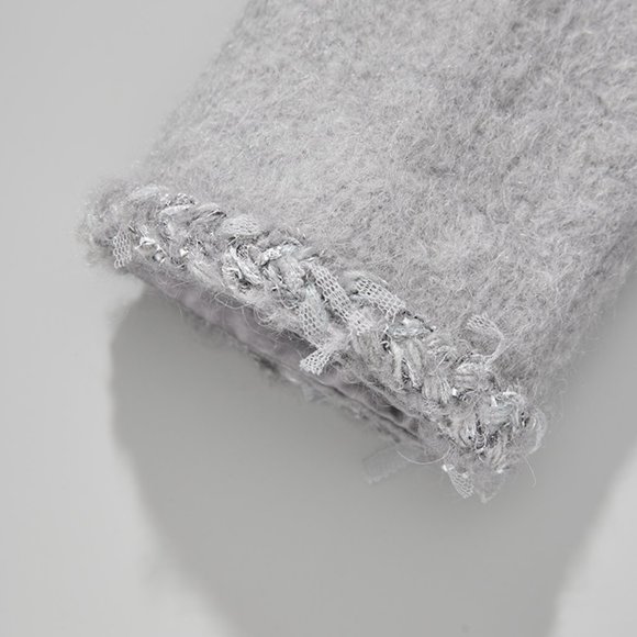 CHICJOC Italian Mohair & Wool Short Coat with Silk Lining, Size 38 - Picture 9 of 16